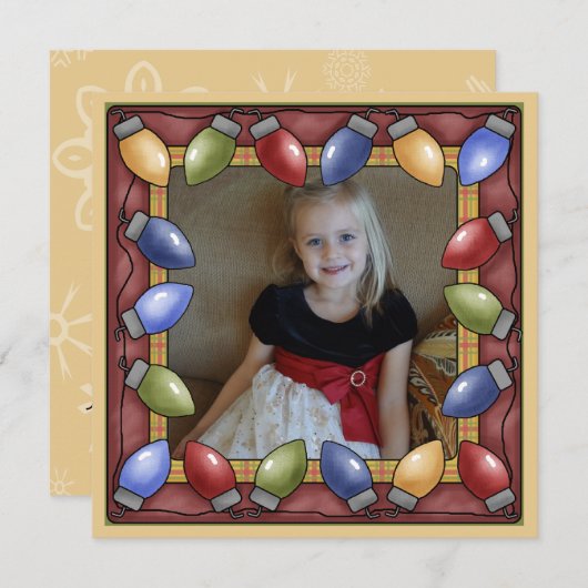 Aangepaste Kaart voor kerstfeestdagen met kerstver (Voorkant / Achterkant)