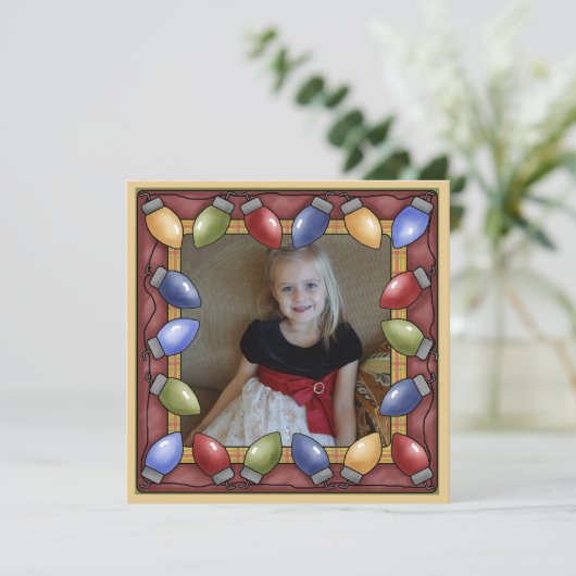 Aangepaste Kaart voor kerstfeestdagen met kerstver (Staand voorkant)