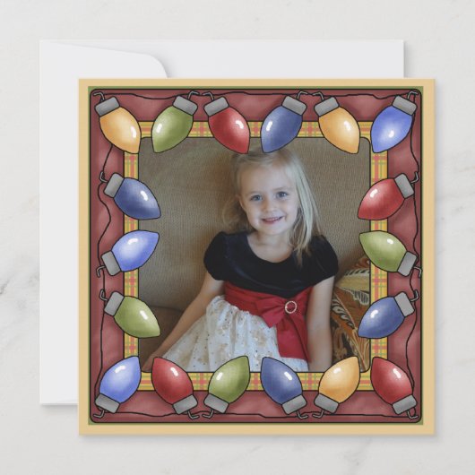 Aangepaste Kaart voor kerstfeestdagen met kerstver (Voorkant)