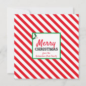 Aangepaste Kaart voor kerstsnoepriemen (Voorkant)