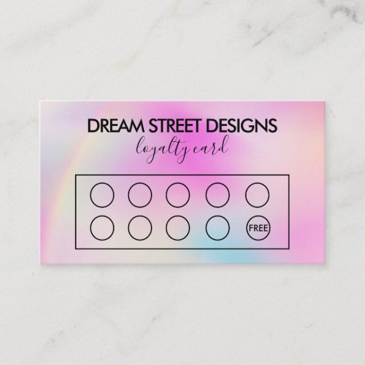 Aangepaste Kaart voor kleurenverschuiving Visitekaartje (Voorkant)