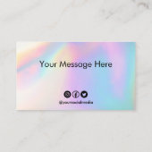 Aangepaste Kaart voor kleurenverschuiving Visitekaartje (Achterkant)