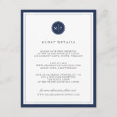 Aangepaste Kaart voor kleurmonogram bruiloften (Voorkant)