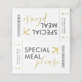 Aangepaste Kaart voor maaltijdaanvragen voor tabel Plaatskaartje (Buitenkant ongevouwen)