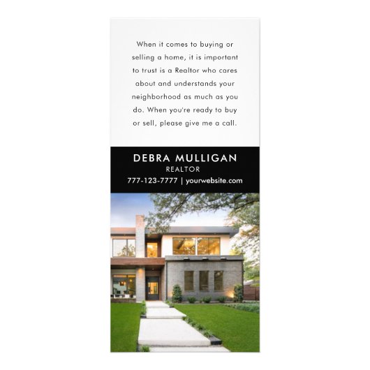 Aangepaste Kaart voor moderne vastgoedracks (Achterkant)