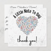 Aangepaste Kaart voor muziekdocenten, bedankt (Voorkant / Achterkant)