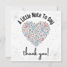 Aangepaste Kaart voor muziekdocenten, bedankt