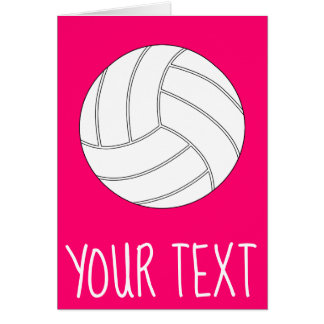 Aangepaste Kaart voor tekst en kleurenvolleybalspe