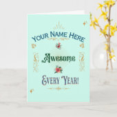 Aangepaste Kaart voor thuiskomst - Geweldige (Gele Bloem)