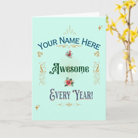 Aangepaste Kaart voor thuiskomst - Geweldige (Gele Bloem)