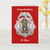 Aangepaste Kaart voor vrijwillige brandweerman (Gele Bloem)