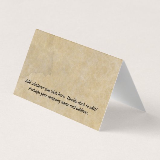 Aangepaste Kaart voor  weergave - Hang pakket kopt Visitekaartje (Achterkant)