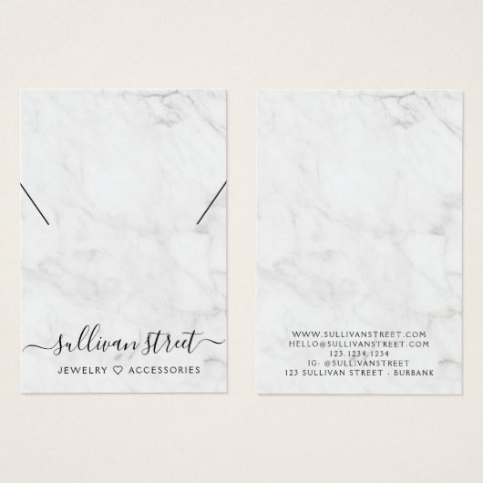 Aangepaste Kaart voor weergave met marmer Ketting (Voorkant /achterkant)