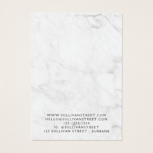 Aangepaste Kaart voor weergave met marmer Ketting (Achterkant)