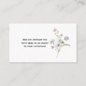 Aangepaste Kaart voor Wilde Bloemen Aangepaste geg (Achterkant)