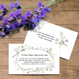 Aangepaste Kaart voor Wilde Bloemen Aangepaste geg
