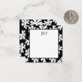 Aangepaste Kaart voor zwart-witnotitie Notitiekaartje (Voorkant / Achterkant in situ)