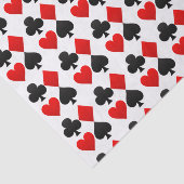 Aangepaste kaart, zoals Vegas/Poker Hearts-papier Tissuepapier (Detail)