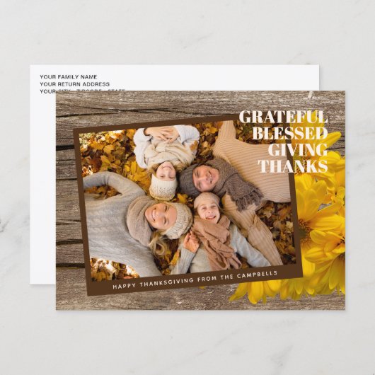 Aangepaste Kaart zonder winstoogmerk met cadeau vo (Voorkant / Achterkant)