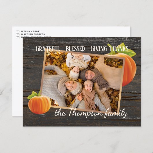 Aangepaste Kaart zonder winstoogmerk met cadeau vo (Voorkant / Achterkant)