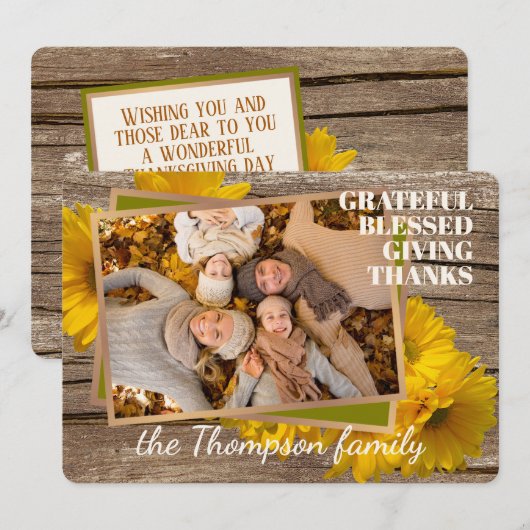 Aangepaste Kaart zonder winstoogmerk met cadeau vo (Voorkant / Achterkant)