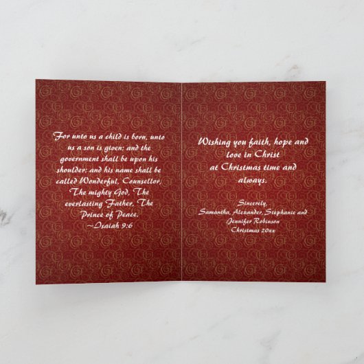 Aangepaste Kaarten, Jezus is de reden voor het sei Feestdagen Kaart (Binnen)