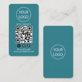 Aangepaste Kaarten Modern, Social Media QR Visitekaartje (Voorkant / Achterkant)