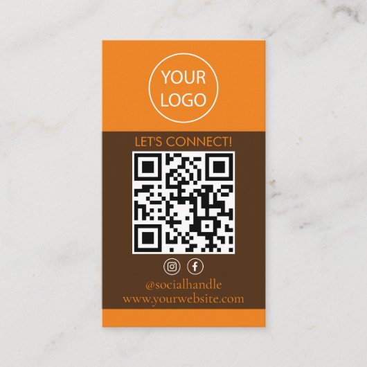 Aangepaste Kaarten Modern, Sociale Media QR Visitekaartje (Voorkant)