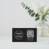 Aangepaste Kaarten, QR-code voor sociale media Zwa Visitekaartje (Staand voorkant)