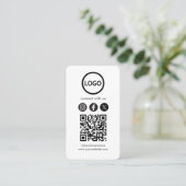 Aangepaste Kaarten, Social Media QR Code Black Bus Visitekaartje (Staand voorkant)