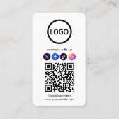 Aangepaste Kaarten, Social Media QR Code Professio Visitekaartje (Voorkant)