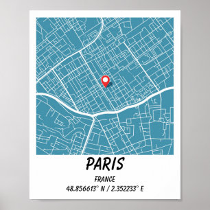 Aangepaste Kaarten, Stad Kaart Prints, Aangepaste Poster