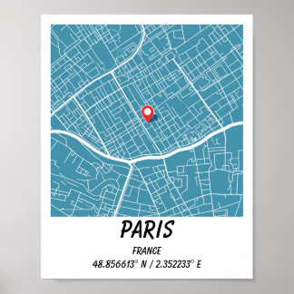 Aangepaste Kaarten, Stad Kaart Prints, Aangepaste Poster