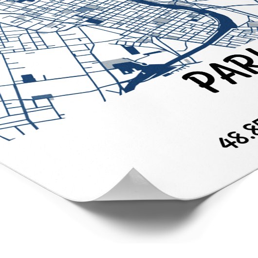 Aangepaste Kaarten, Stad Kaart Prints, Aangepaste Poster (Hoek)