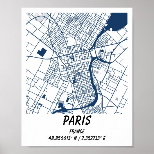 Aangepaste Kaarten, Stad Kaart Prints, Aangepaste Poster (Voorkant)
