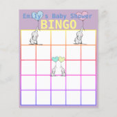 Aangepaste Kaarten voor Baby shower Bingo (Achterkant)