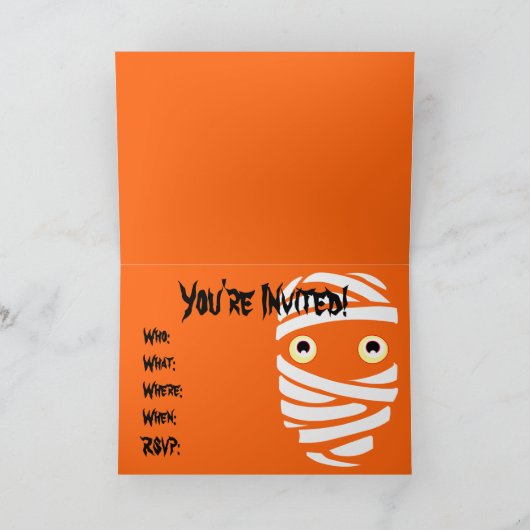 Aangepaste Kaarten voor Halloween Party-uitnodigin (Binnen)