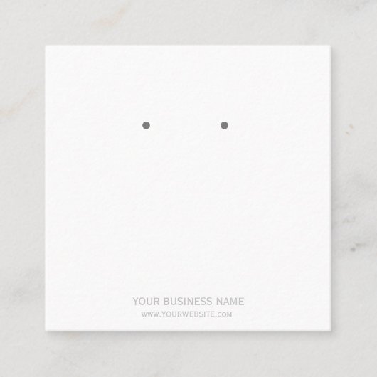 Aangepaste Kaarten voor juwelen die beeldschermen  Vierkante Visitekaartje (Voorkant)