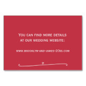 Aangepaste Kaarten voor rode bruiloft (Achterkant)