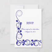 Aangepaste Kaarten voor Royal Blue Swirl RSVP/Repl (Voorkant)