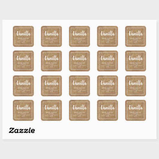 Aangepaste kaartenlabel Kraft Background Sticker (Vel)
