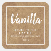 Aangepaste kaartenlabel Kraft Background Sticker (Voorkant)