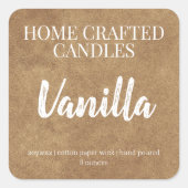 Aangepaste kaartenlabel Kraft Background Sticker (Voorkant)