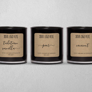 Aangepaste kaartenlabel Kraft Background Sticker