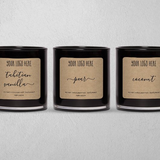 Aangepaste kaartenlabel Kraft Background Sticker