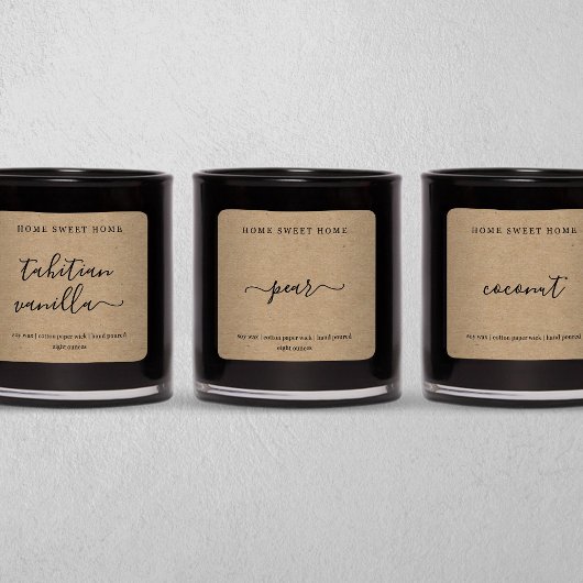 Aangepaste kaartenlabel Kraft Background Sticker