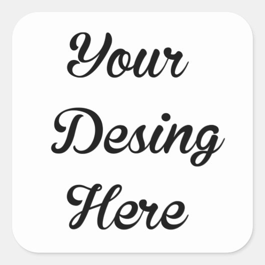 Aangepaste kaartenlabel ticker vierkante sticker (Voorkant)