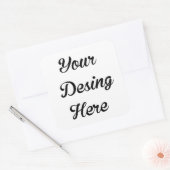 Aangepaste kaartenlabel ticker vierkante sticker (Envelop)