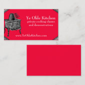 Aangepaste  kachelovenpannen voor het koken van ch visitekaartje (Voorkant / Achterkant)