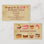 Aangepaste kake en trouwerijwiel ontwerpers Busine Visitekaartje (Voorkant / Achterkant)